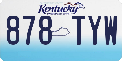 KY license plate 878TYW