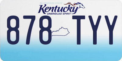 KY license plate 878TYY