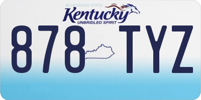 KY license plate 878TYZ