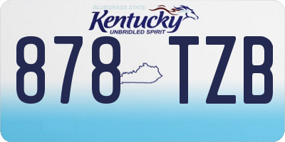 KY license plate 878TZB