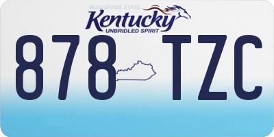 KY license plate 878TZC