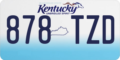 KY license plate 878TZD
