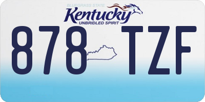 KY license plate 878TZF
