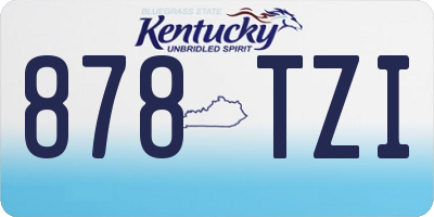 KY license plate 878TZI