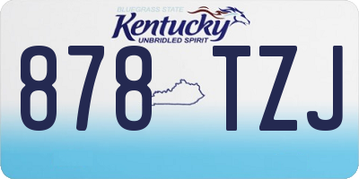 KY license plate 878TZJ