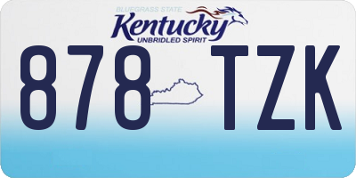 KY license plate 878TZK
