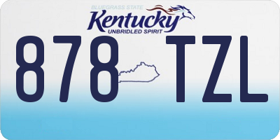 KY license plate 878TZL