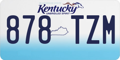 KY license plate 878TZM