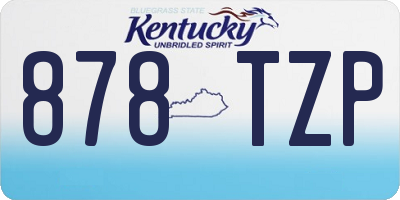 KY license plate 878TZP