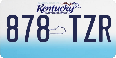 KY license plate 878TZR