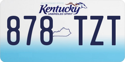 KY license plate 878TZT