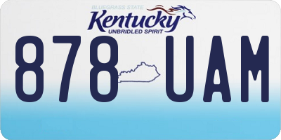 KY license plate 878UAM