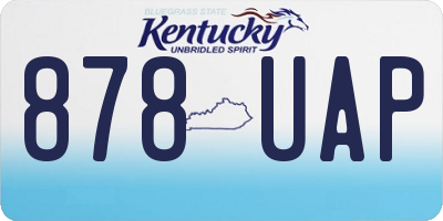 KY license plate 878UAP