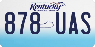 KY license plate 878UAS