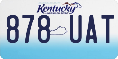 KY license plate 878UAT