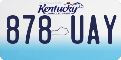 KY license plate 878UAY