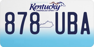 KY license plate 878UBA