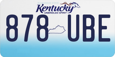 KY license plate 878UBE