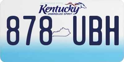 KY license plate 878UBH