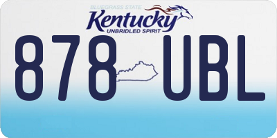 KY license plate 878UBL