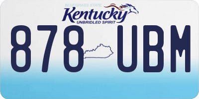 KY license plate 878UBM