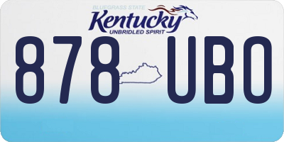 KY license plate 878UBO