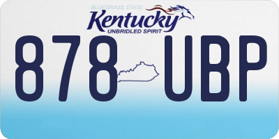 KY license plate 878UBP