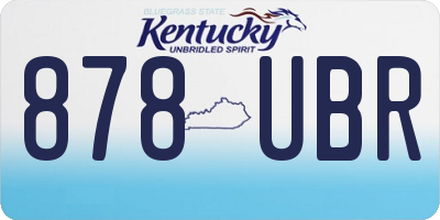 KY license plate 878UBR
