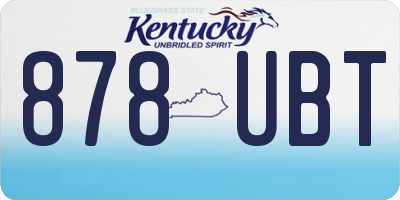 KY license plate 878UBT