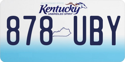 KY license plate 878UBY