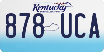 KY license plate 878UCA