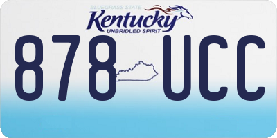 KY license plate 878UCC