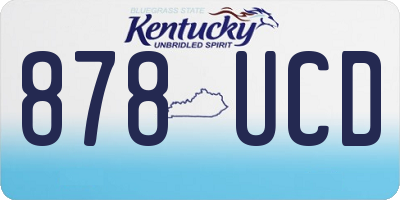 KY license plate 878UCD