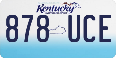 KY license plate 878UCE