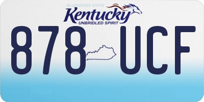 KY license plate 878UCF