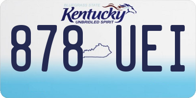 KY license plate 878UEI