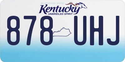 KY license plate 878UHJ