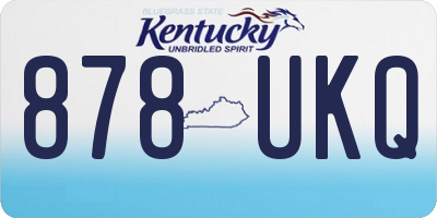 KY license plate 878UKQ