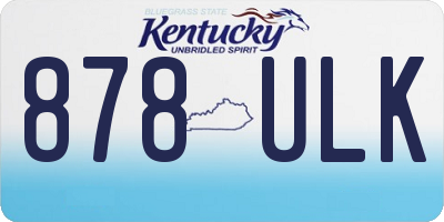 KY license plate 878ULK