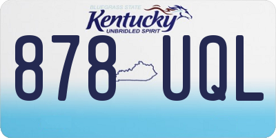 KY license plate 878UQL