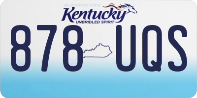 KY license plate 878UQS