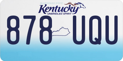 KY license plate 878UQU