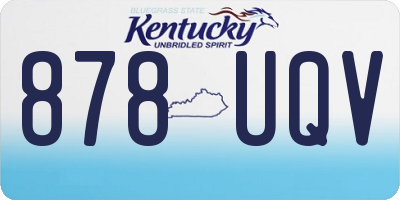 KY license plate 878UQV