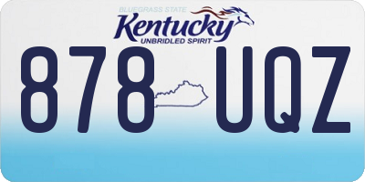 KY license plate 878UQZ