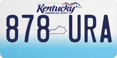 KY license plate 878URA