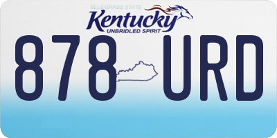 KY license plate 878URD