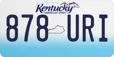 KY license plate 878URI