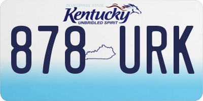 KY license plate 878URK