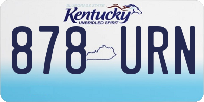 KY license plate 878URN