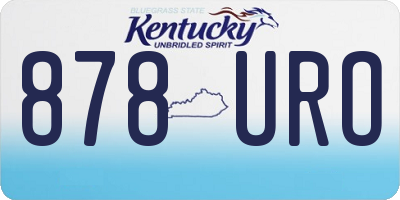 KY license plate 878URO